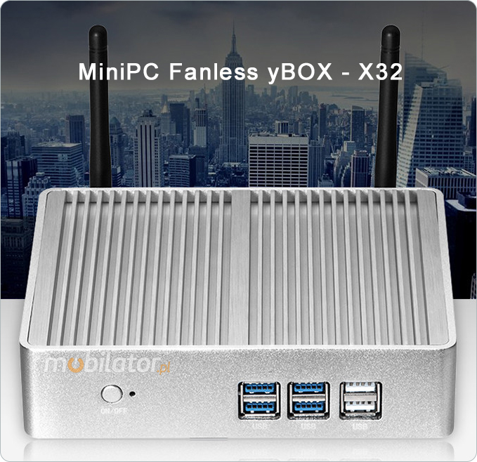 Computer Industry Fanless MiniPC  yBOX - X32 - i7  new design look mobilator fast lan rj45